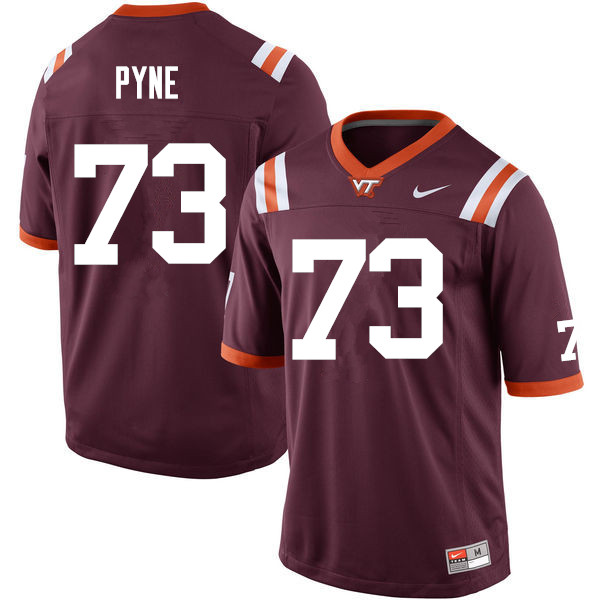 Men #73 Jim Pyne Virginia Tech Hokies College Football Jerseys Sale-Maroon